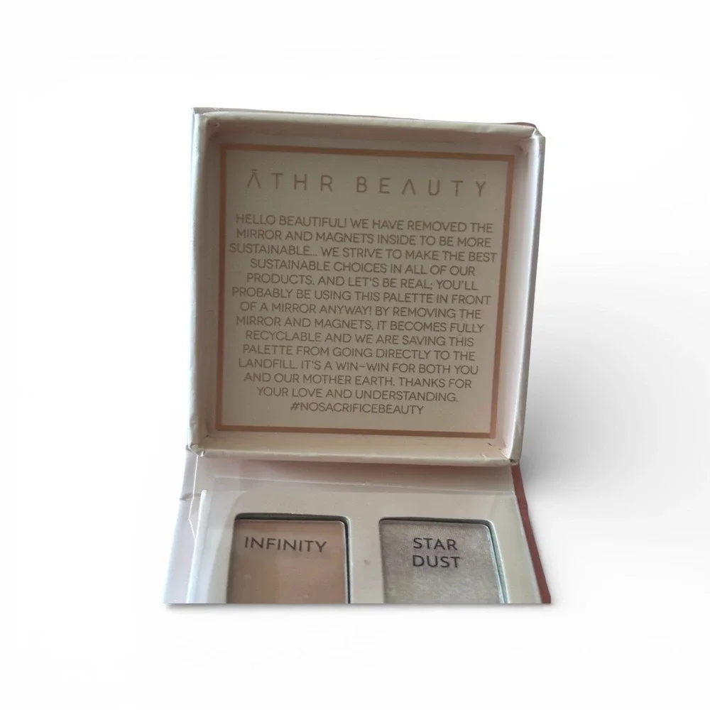 ATHR‎ Beauty Rose Quartz Crystal Quad Eyeshadow Palette Vegan Clean Makeup NIB 2